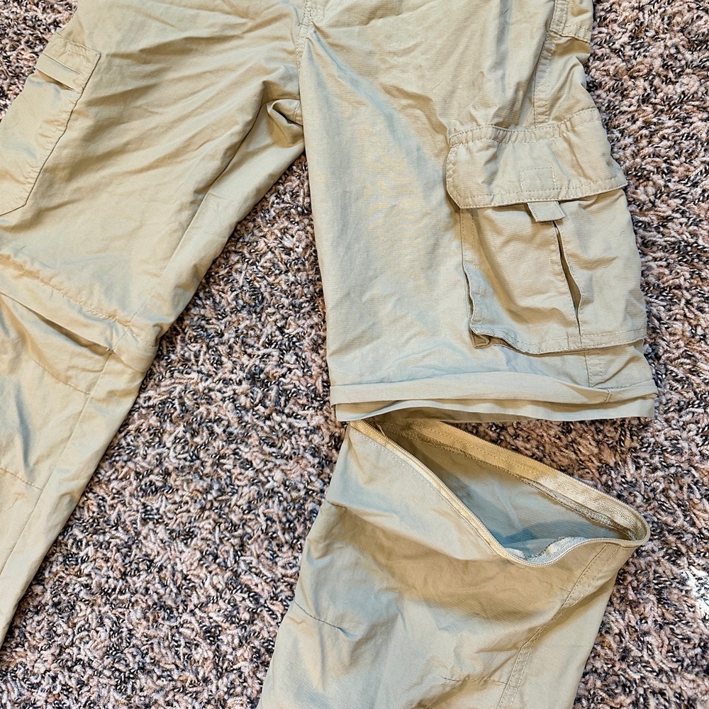 Boy’s Lightweight Tan Cargo Zip-off Pants / Shorts